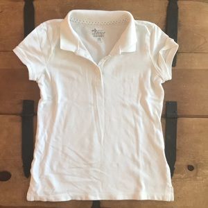 Old Navy Girls Size Large (10-12) White Polo Shirt